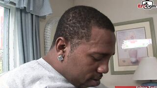 African bitch with a long butt gets a cunt cummed from the bbcs