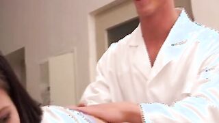 Barely Legal lovers had outdoor sex inside a real hospital