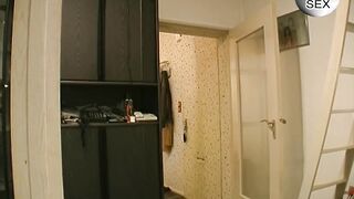 Solo Masturbation into the Kitchen