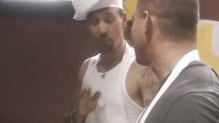Long booty blonde bitch blows and fucks chefs fat penis