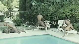 Hardcore boned session with a group of african men and girls