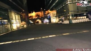German 18yo Schoolgirl with glasses pick up online for a banged!