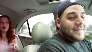 Red Head Sex - Big Boobed redheaded Rebecca blows and fucks dick