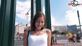 Slim 18yo Teenagers with tiny melons into a german nailed date