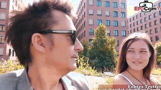 Slim 18yo Teenagers with tiny melons into a german nailed date