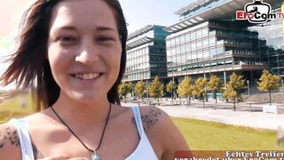 Slim 18yo Teenagers with tiny melons into a german nailed date