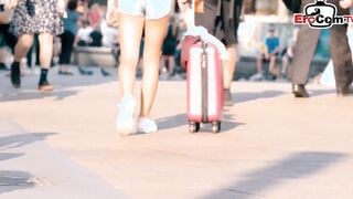Slim 18yo Teenagers with tiny melons into a german nailed date