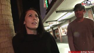 Dark Haired thot with natural boobies inside fishnet tights