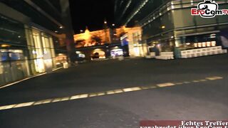German 18yo College Girl with glasses pick up online for a banged