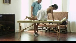 Hot Huge-tit Fiance Jynx Maze is Oiled up & Screwed by her Masseur