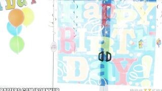 Long-tit mom Diamond Foxxx Gets 3 Guys for a Birthday Gang Bang