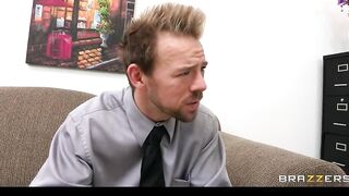 Big Tit Dark Haired College Dean Phoenix Marie Takes 2 Dicks at Work