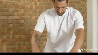 Dark Haired Beauty with a Amazing Pair of Breasts Fucks her Masseur