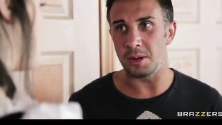 Turned On French Maid with Crazy Sexy Natural-boobies has Multiple Orgasms