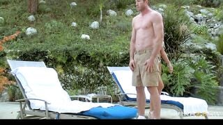 Dominant Russian milf Diana Doll Test Fucks her new Pool Boy