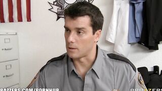 Huge-tit Blonde cougar Alura Jensen is Frisked & Boned by a Cop