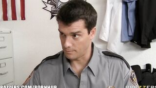 Huge-tit Blonde cougar Alura Jensen is Frisked & Boned by a Cop