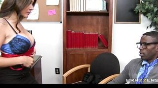 Slutty Long-boobed College Recruiter Seduces her Potential School Girl