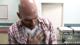 Freaky Long-tit Dark Hair French Nurse Fucks Patient's Long Rough-cock