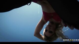 Long-butt Blonde is Oiled up for some Double-penetration