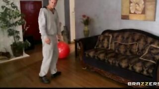 Goddess Huge Tit Pornstar Emmanuelle London Fucks her Trainer's Huge Dic