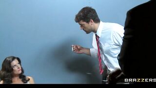 Big Tit Slutty Dark Haired India Summer is Gangbanged by 2 Cops