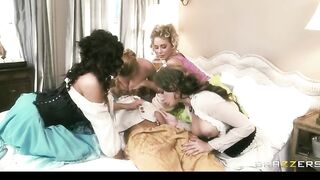 4 Victorian Age Call Girls Seduce their King in a CUTIE Sex Party