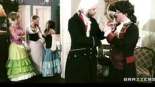 4 Victorian Age Call Girls Seduce their King in a CUTIE Sex Party