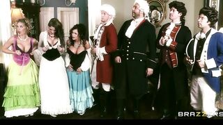 4 Victorian Age Call Girls Seduce their King in a CUTIE Sex Party