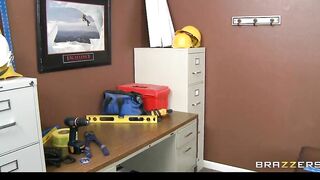 Lusty Blonde Construction Worker Zoey Holiday Fucks Business Man