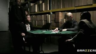 Vulgar Dark Hair Wifey into Underwear Fucks to Pay Hubby's Poker Debt