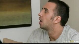 Lusty Huge-tit Blonde Repair-hoe Blows & Fucks Client's Rough-penis
