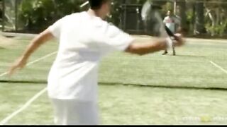 Hot Ball-chick Jennifer Dark Ride Long-cock on the Tennis Court