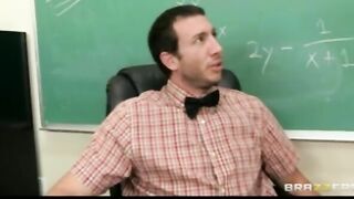 Long-tit Dark Hair College School Skank Fucks Professor for Amazing Marks