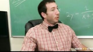 Long-tit Dark Hair College School Skank Fucks Professor for Amazing Marks