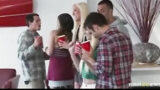 Blonde Big Tit mom Nikita Von James Crashes Party & Ride Long-cock