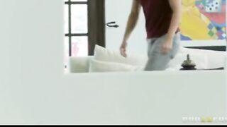 Cutie Young Dark Hair Cheating Wifey Fucks Husband's Friend's Huge-penis - Brazzers