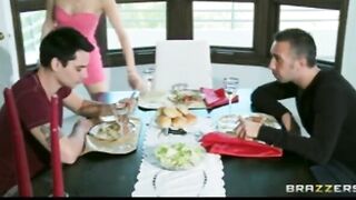 Cutie Young Dark Hair Cheating Wifey Fucks Husband's Friend's Huge-penis - Brazzers