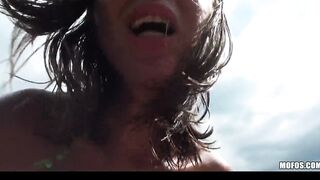 DARK HAIRED 19 YO CAUGHT OUTSIDE OILING HOOTERS FUCKS BI