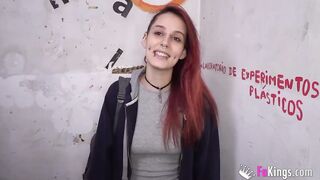 TEENAGE RED HAIRED wants a PORN DEBUT!! Jason explains her what this is about ;-D