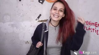 TEENAGE RED HAIRED wants a PORN DEBUT!! Jason explains her what this is about ;-D