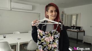 TEENAGE RED HAIRED wants a PORN DEBUT!! Jason explains her what this is about ;-D