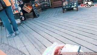 German Dark Haired 19 Year Old with tiny boobies banged! at the first Date