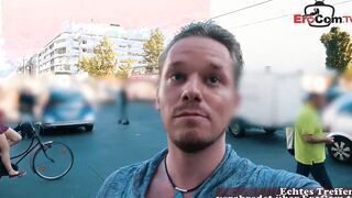German Dark Haired 19 Year Old with tiny boobies banged! at the first Date