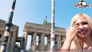 Young german blonde with natural boobies during a sex Date