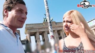 Young german blonde with natural boobies during a sex Date