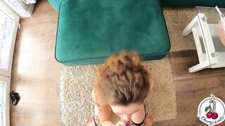 cherrycandle sofa sex with italian bro with fat penis