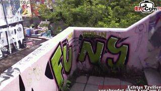 Slim german blonde Milf pick up online for outdoors sex