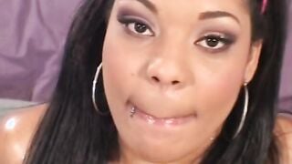 Black gets her snatch licked and nailed by huge african penis