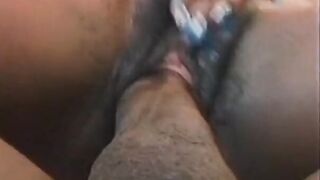 Women gets cock into all holes for mouth full of cream